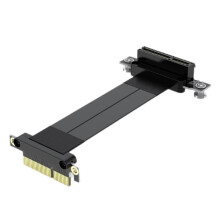 PCI-E 4X Adapter Riser Card 90 Degree Converter Card for Server Chassis Computer, 180-90 Degree Angle Extension Board