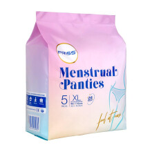 (XL 5pcs, white) Felice Disposable Sleep Underwear 5-Pack, Women's Period Care Pants, Overnight & Daytime Use Leak-Proof Incontinence Underwear