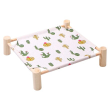 Lettino per Amaca per Cani e Gatti Amaca per Gatti In Legno Lettino di Raffreddamento Rialzato Lettino per Animali Domestico Portatile per Interni Ed