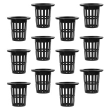 50St Plastic Hydroponics Baskets Zwart Duurzaam Voor Plantaardig Groei