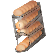 Intelligent 4 Level Eggs Keeper With Drop-Transparent gray