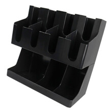 Support de verre de comptoir de bar en plastique robuste pour