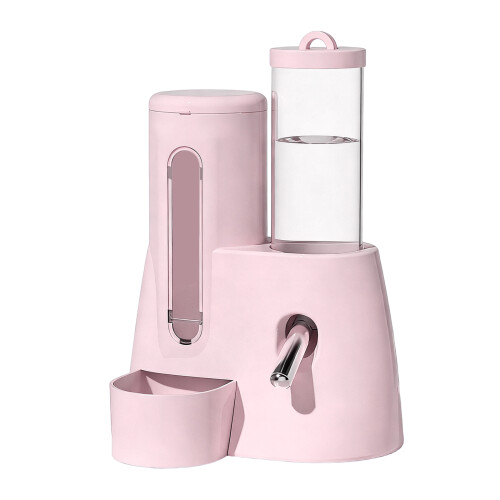 Kleintierfutterautomat mit automatischem Wasserspender,-Rosa