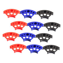 Fan Shaped Tattoo Pigment Cup Holder 12 Slot Organizer with Stable Anti‑Slip Base for Salon and Home Use