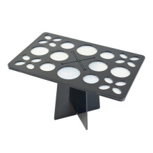Foldable Makeup Brush Drying Rack Black Upright Holder for Easy Clean and Travel Organization