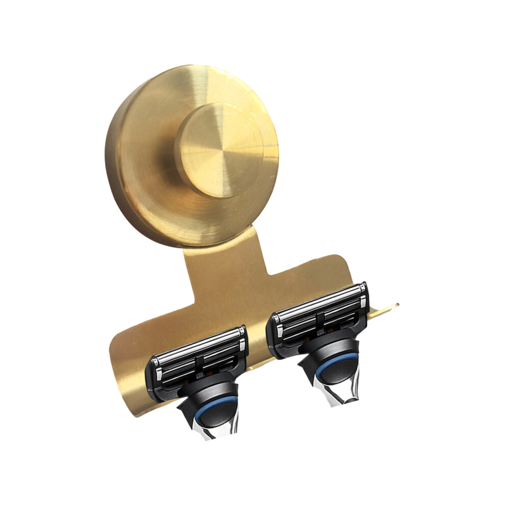 Gold Strong Suction Razors Stand With Stainless Steel Hook For