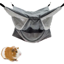 Hammock for Small Animal Cage, 3-ply, Short-head Glide Bag, Hamster Cage Accessories, Duvet for Chinchillas, Parrots, Ferrets, Rats, Hamsters, Pure Gr