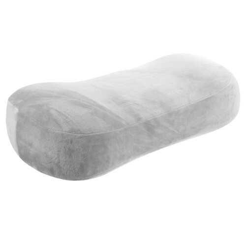 Grey Memory Foam Neck Pillow Ergonomic Support for Home and Office
