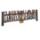 5pcs Mini Bamboo Fence Garden Picket Decorative Handcrafted 1