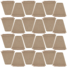 50Pcs Coffee Paper Nursery Pots with Drainage Holes for Gardening DIY