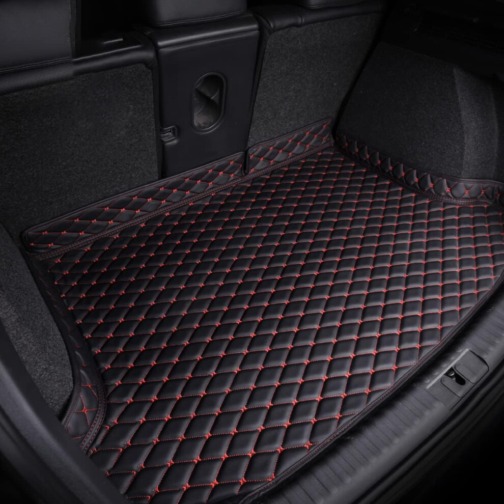 Trunk Mat Leather Waterproof Antislip Cargo Liner Durable Fit For Chevrolet Blazer 20212024 Black/Red 9092120165012