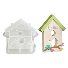 Bird House Silicone Candle Mold Food Grade-House Spring Model 0