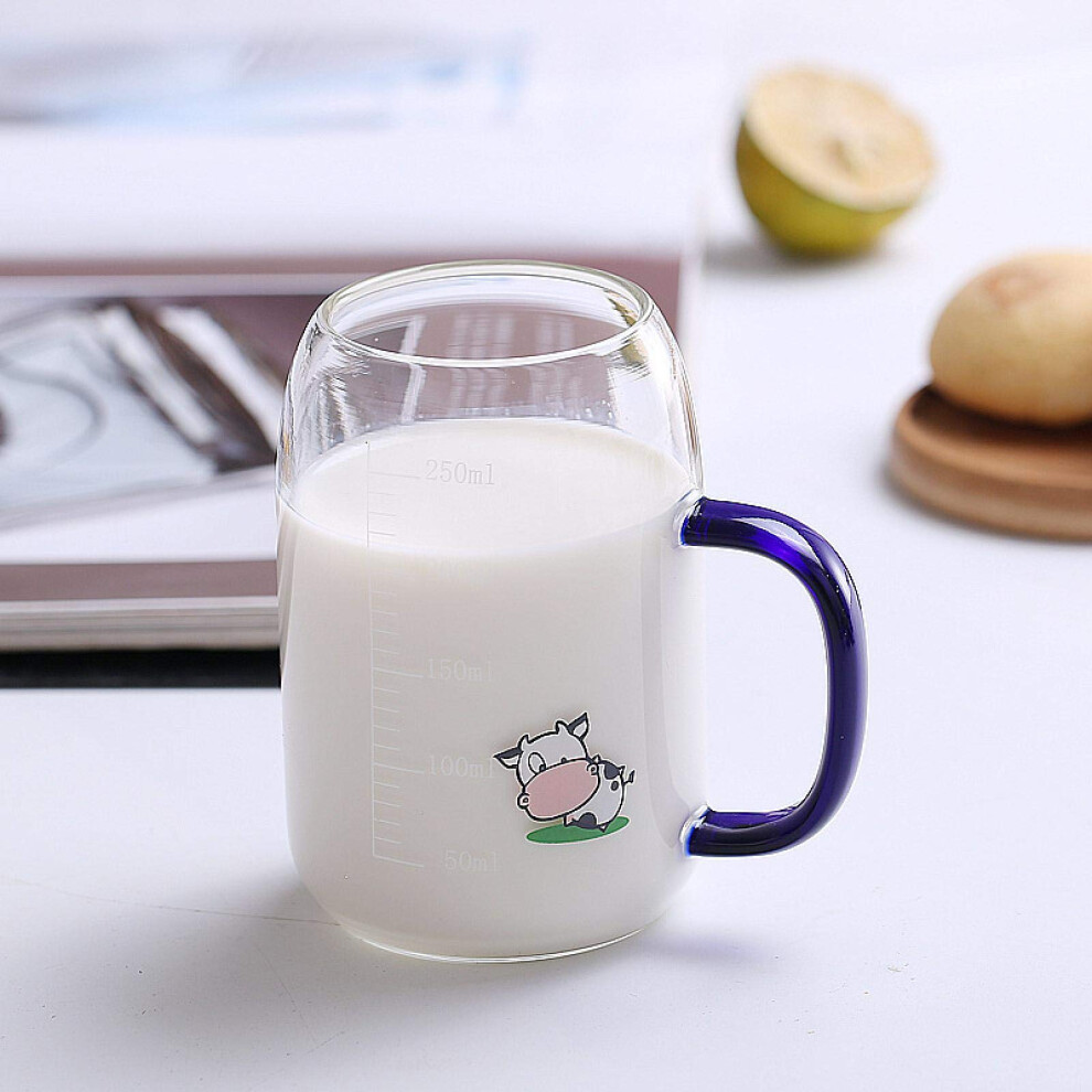 Kids Milk Cup with Accurate Graduated Markings, Leakproof Lid and EasyGrip Design for Toddlers