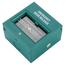 Emergency Exit Release Button with Break Glass and Touch Control, Dual Function, Wall Mounted Design