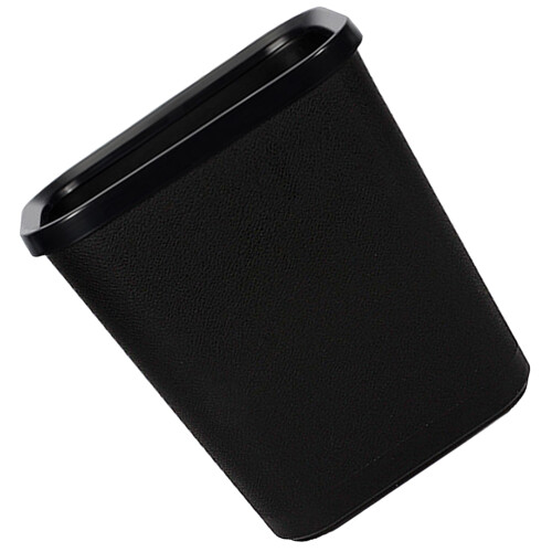 2Pcs Black Plastic Trash Can Simple Durable Waste Bin for Home Office 1
