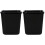 2Pcs Black Plastic Trash Can Simple Durable Waste Bin for Home Office 4