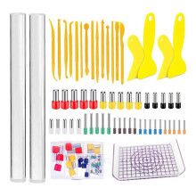 61-Teiliges Töpfer-Ton-Werkzeugset, Tonformungswerkzeug, Kuchen-Fondant-Dekorationszubehör, Ton-Töpfer-Werkzeug-Zubehör-Set