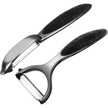 (1Pcs, Dark Black) Y-Shaped Vegetable Peeler – Anti-Slip Handle, Sharp Stainless Steel Blade for Potatoes, Carrots & More, Easy to Clean