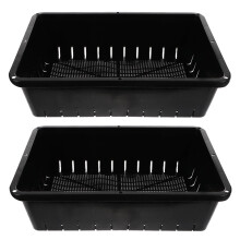4St Propagator Tray Kit Zwart Met Hoogte Bodem Voor Gezonde Planten
