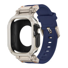 Strap Case 49mm TiBlue TPU Protector Band Cover for Apple Watch Ultra 2 iWatch Series 9 8 7