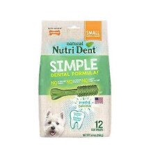 Nylabone Nutri Dent SIMPLE Natural Dental Fresh Breath Flavored Chew Treats, 1 Each/SMall, 12 Count