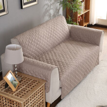 Housse de canapé matelassée en tissu doux et confortable, facile à installer, idéale pour les animaux de compagnie, lavable en machine,