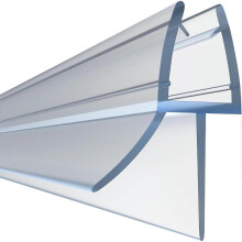 1x 70cm Premium Shower Door Seal and Shower Enclosure Seal - 10mm Glass Shower Door Seal - Shower Seal with Rubber Water Deflector