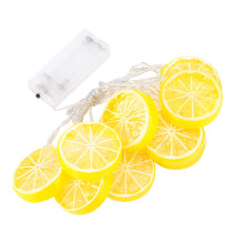 Lemon Slice Splendor, bezpieczne w użyciu z zasilanymi bateriami, podłączanymi lampkami dekoracyjnymi Lemon Lights, stwórz świąteczną