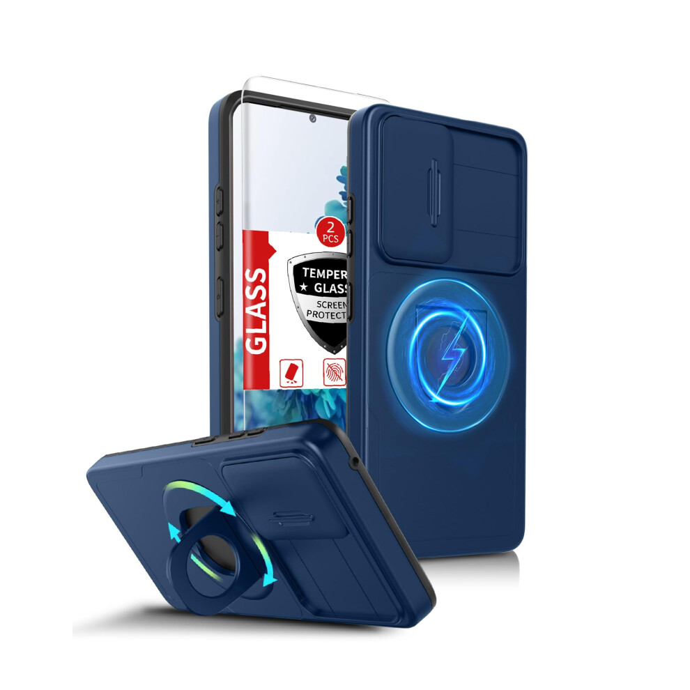Case For Samsung Galaxy S20 Fe Magsafe Compatible Magnetic Kickstand Ring Militarygrade Drop Protection With Camera Cover And 2 Screen Protectors 9771547541790