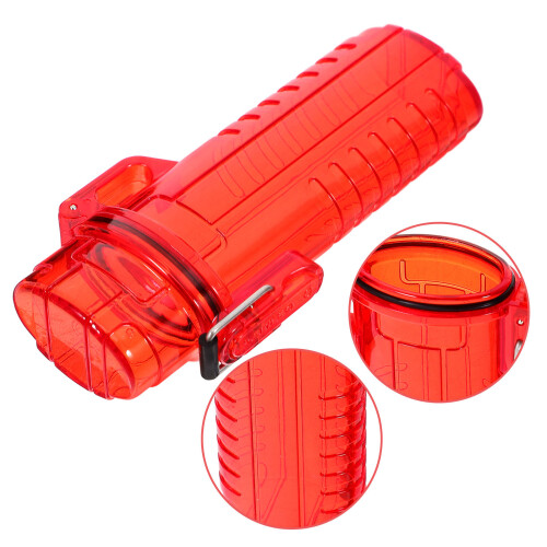 Red Plastic Lighter Cover Practical Outdoor Protective Sleeve Case 2