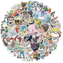 (30PCS) 10/30/62PCS Game Pokemon Cute Anime Stickers DIY Skateboard Fridge Motorcycle Luggage Waterproof Cartoon Cool Kid Sticker Decal