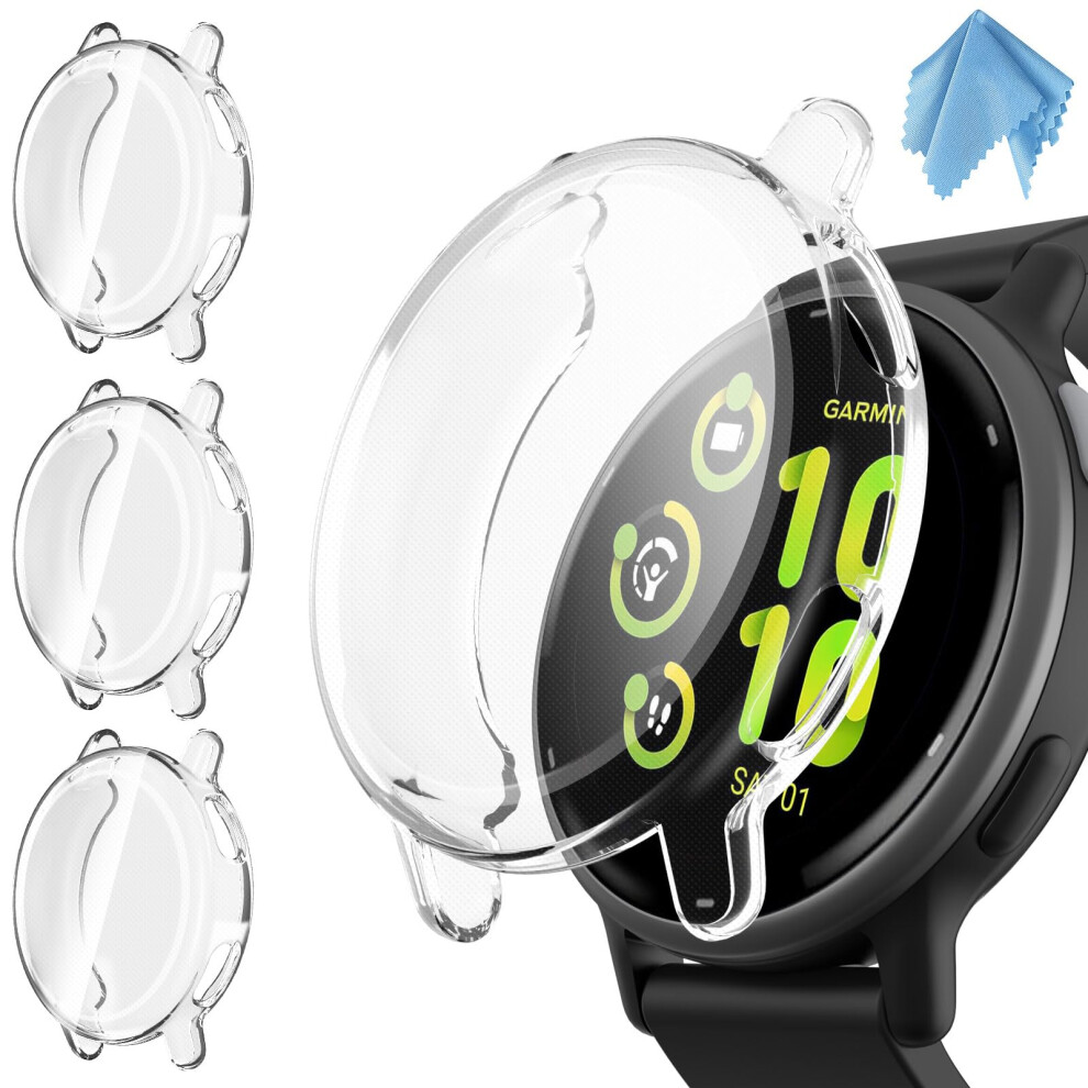 Screen Protector Case For Garmin Vivoactive 5 3 Pack, Clear Full Cover Tpu Bumper ScratchâProof Shield 9771547542063