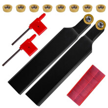Lathe Blade Holder Turning Boring Tool SRAPR1616H10 & SRAPL1616H10 + 10pcs RPMT10T3 Carbide Inserts for Cutting Tool