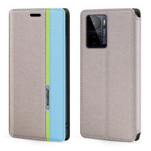 PU Leather Phone Case for BLU G93, Colorblock Magnetic Wallet Cover with Card Holder and Shock Protection