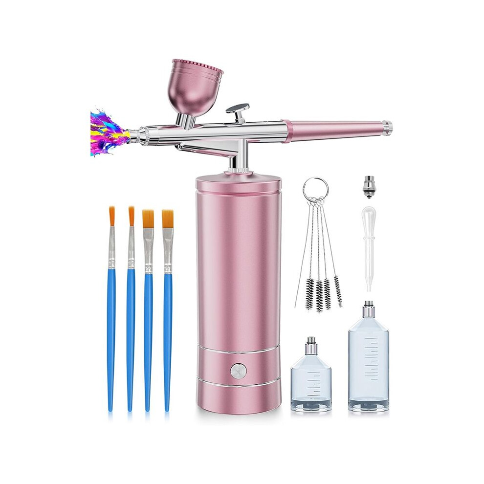 Airbrush Kit With Compressor, Portable Nail Spraygun, Rechargeable Cordless Airbrush Set, Handheld Airbrush Machine B 6033846009771