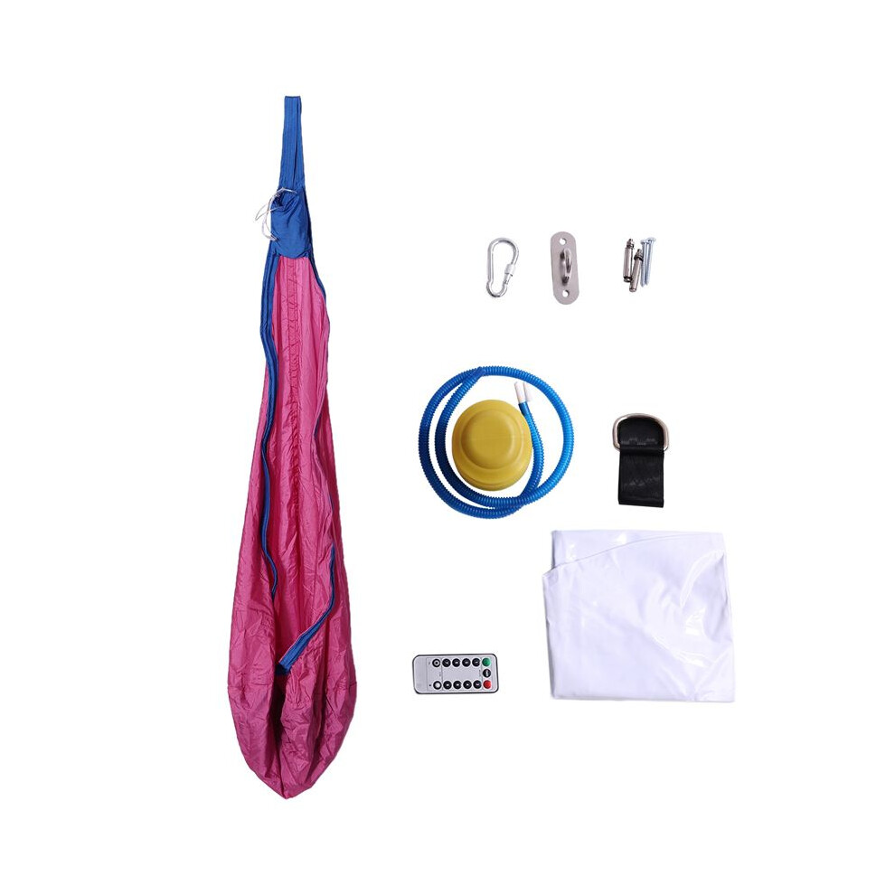 Tauoh Light Kids Pod Swing ,Therapeutic Sensory Swing,Hug Ceiling Snuggle Swing, Adjustable Fabric Hammock Red