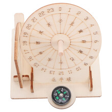 Wooden Sundial Naukowy Praktyczny Drewniany Zegar Słoneczny Starożytny