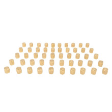 50 Pcs 1/4Inch Brass Flare Cap, Solid Brass Caps with Neoprene O Ring Seal, 1/4Inch SAE HVAC Valve Caps