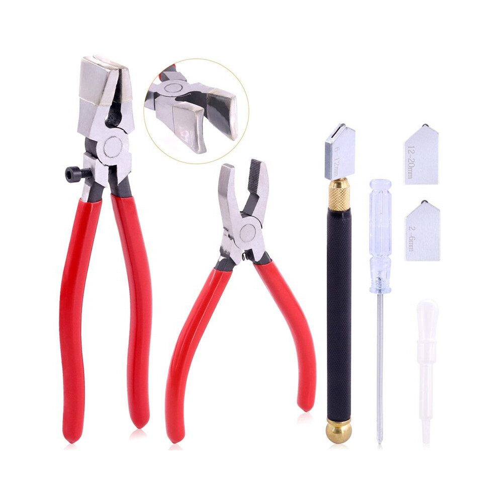 Glass Running Breaker And Cutting Tool Set, Heavy Duty Glass Cutting Tools, For Stained Glass,Mosaic Cutting Pliers Tool 6032687712628