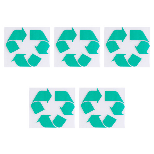 5 Stück Recycelbare Aufkleber Für Mülltonnen, Selbstklebend, Grün