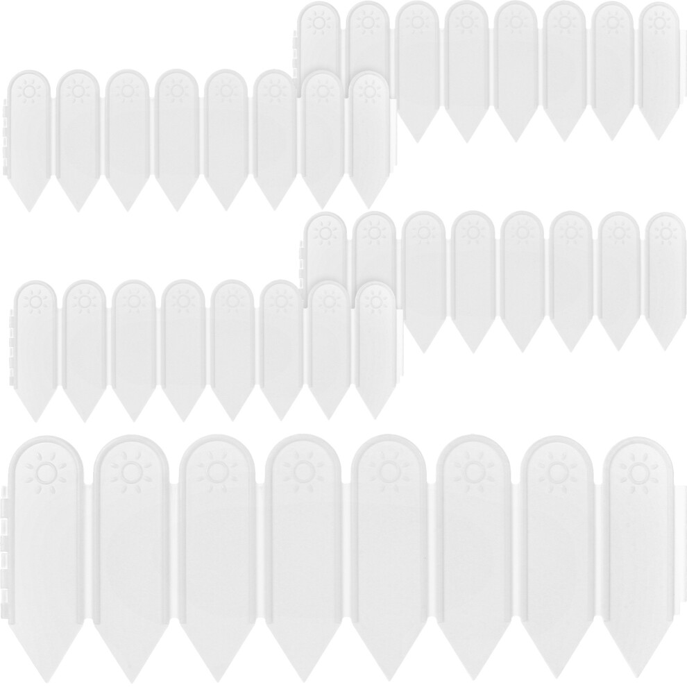 5Pcs White Plastic Decorative Fence For Garden Patio Lawn Edging 3171599031748