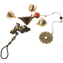 4Stk Goldene Feng Shui Windglocken Aus Robustem Legierungsmaterial