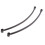 Pair Rear  Rail Support Bracket Mount Holder for   Cafe Bobber - Black 4