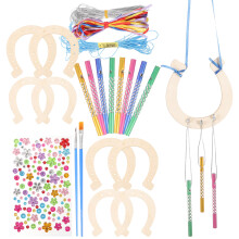 1 Set Hufeisen Windspiel Anhänger Hängendes Ornament Wohnaccessoire