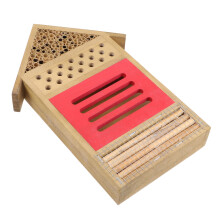 Bienenhotel Holz Für Garten Nachhaltiges Beige Insektenhaus