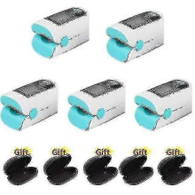(5 blue) 5pcs Finrtip Pulse Oximiter De Pulso Oxin Meter Oximetro De Dedo Saturat Rate Mon C CN