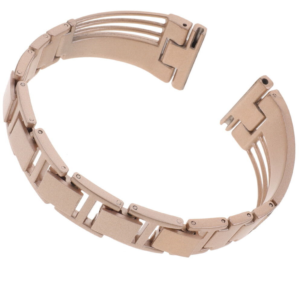 Stainless Steel Rhinestone Fan-Shaped Watch Band For Fitbit Versa Golden 3361299517660