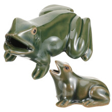 2Stück Springbrunnen Frosch Statue Für Innenhof Und Garten