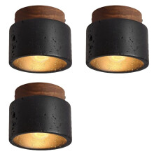 3X Japanese Style Wabi-Sabi Ceiling Light E27 Three Color Dimming for Kitchen Hallway Living Room Study Hall Tea Room B