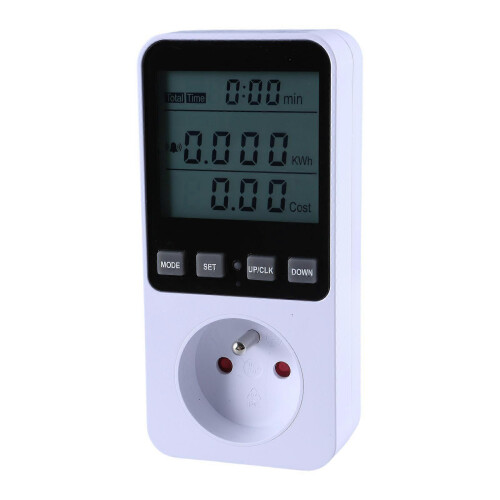 (FR plug)Watt Meter Power Meter Plugs Home Energy Monitors Electricity Usage Monitors, Electrical Usage Monitors, Energy Meter